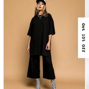 Lex Ribbed Playsuit in Black DRESSED IN LALA